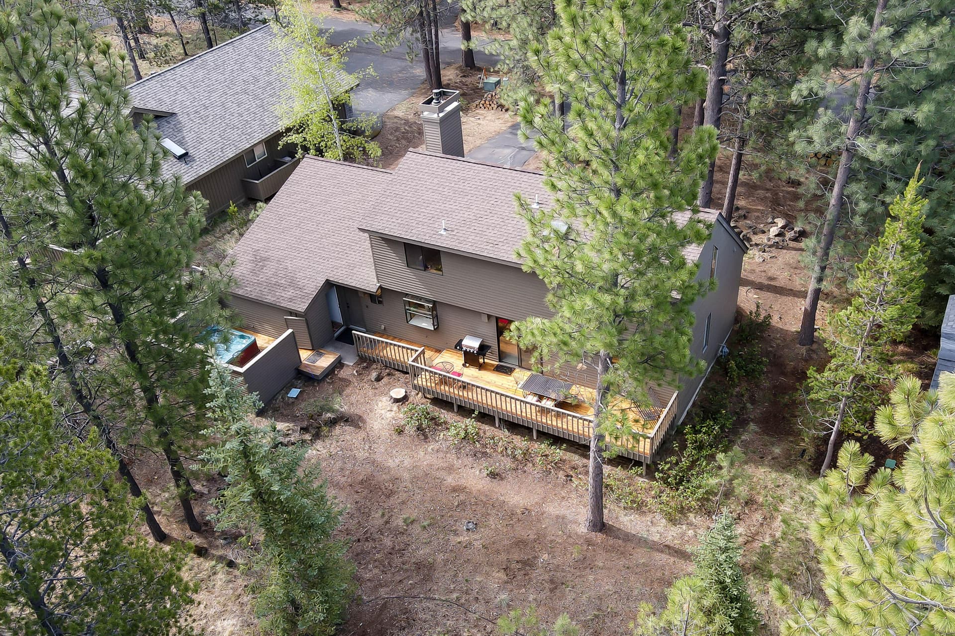 Aerial yard. Photo 2 of 32, 17754 Topflite Lane Unit 3, Sunriver, OR 97707