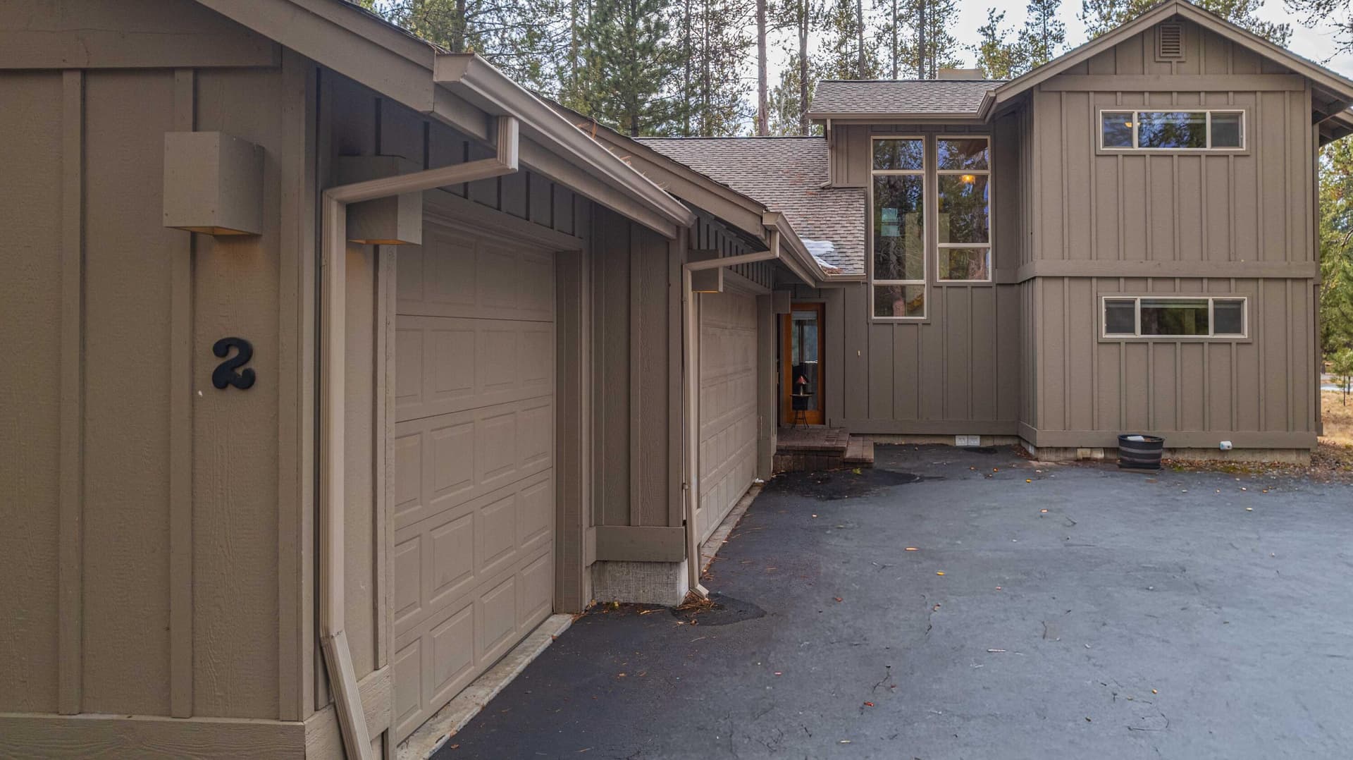 4 - front from garage. Photo 4 of 47, 57655 Aspen Lane Unit 2, Sunriver, OR 97707