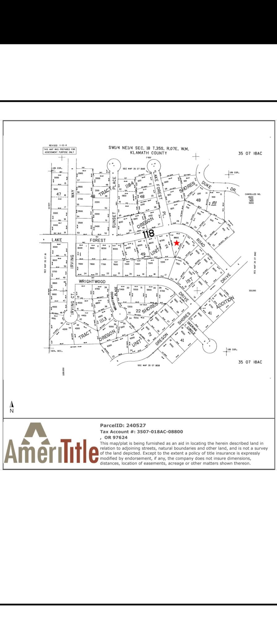 map. Photo 1 of 3, 00 Lake Forest Road Unit 9, Chiloquin, OR 97624