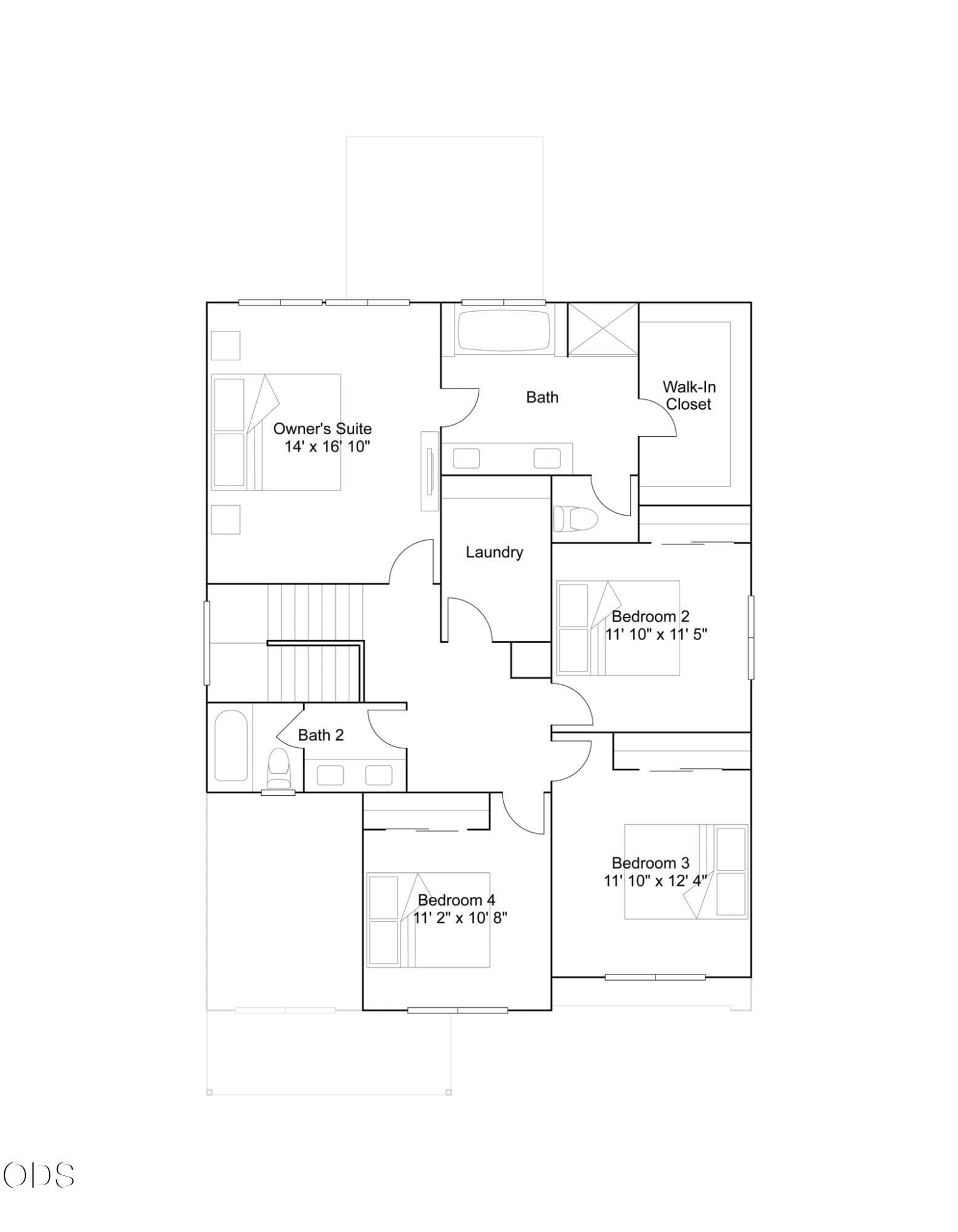 Hickory MLS Floorplan 2nd Floor. Photo 3 of 25, 20663 NE Town Dr, Bend, OR 97701
