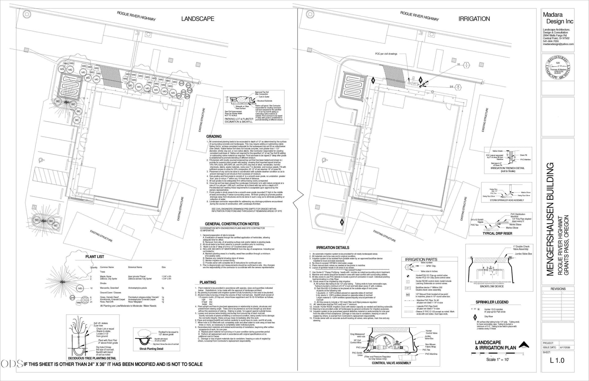 L1.0 LANDSCAPE PLANS_20260701. Photo 5 of 5, 839 Rogue River Highway Unit A, Grants Pass, OR 97527