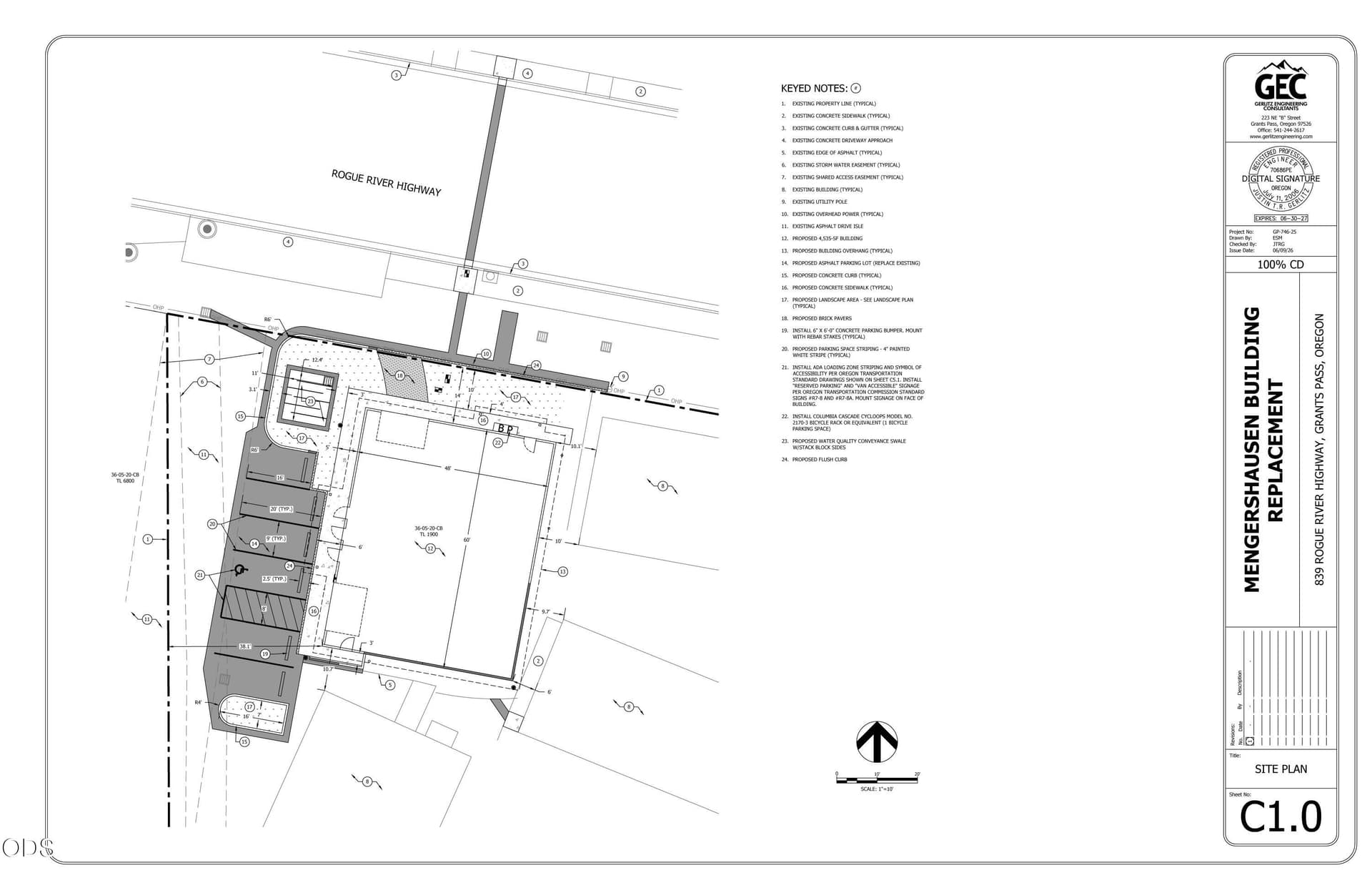 C1.0-Site Plan. Photo 3 of 5, 839 Rogue River Highway Unit C, Grants Pass, OR 97527
