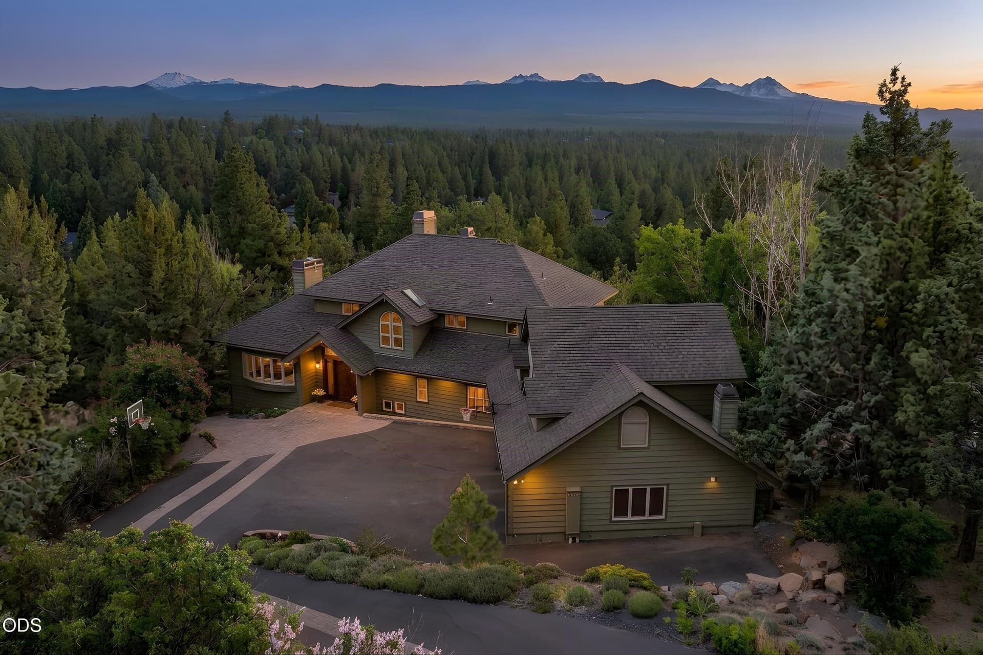 Main Exterior Sunset. Photo 1 of 81, 2853 NW Nightfall Circle, Bend, OR 97703