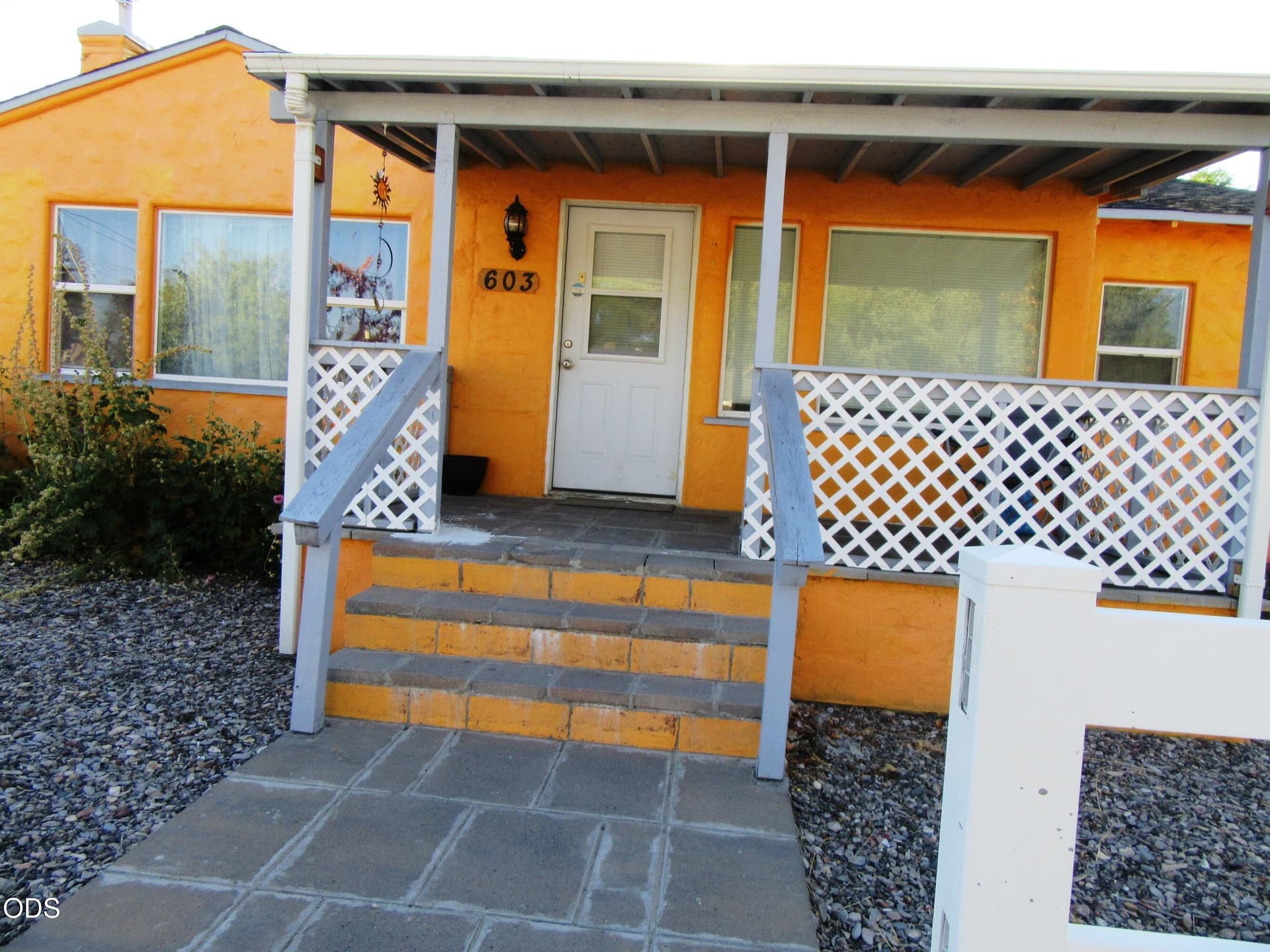 Closeup of covered front porch. Photo 3 of 39, 603 N East Street, Alturas, CA 96101