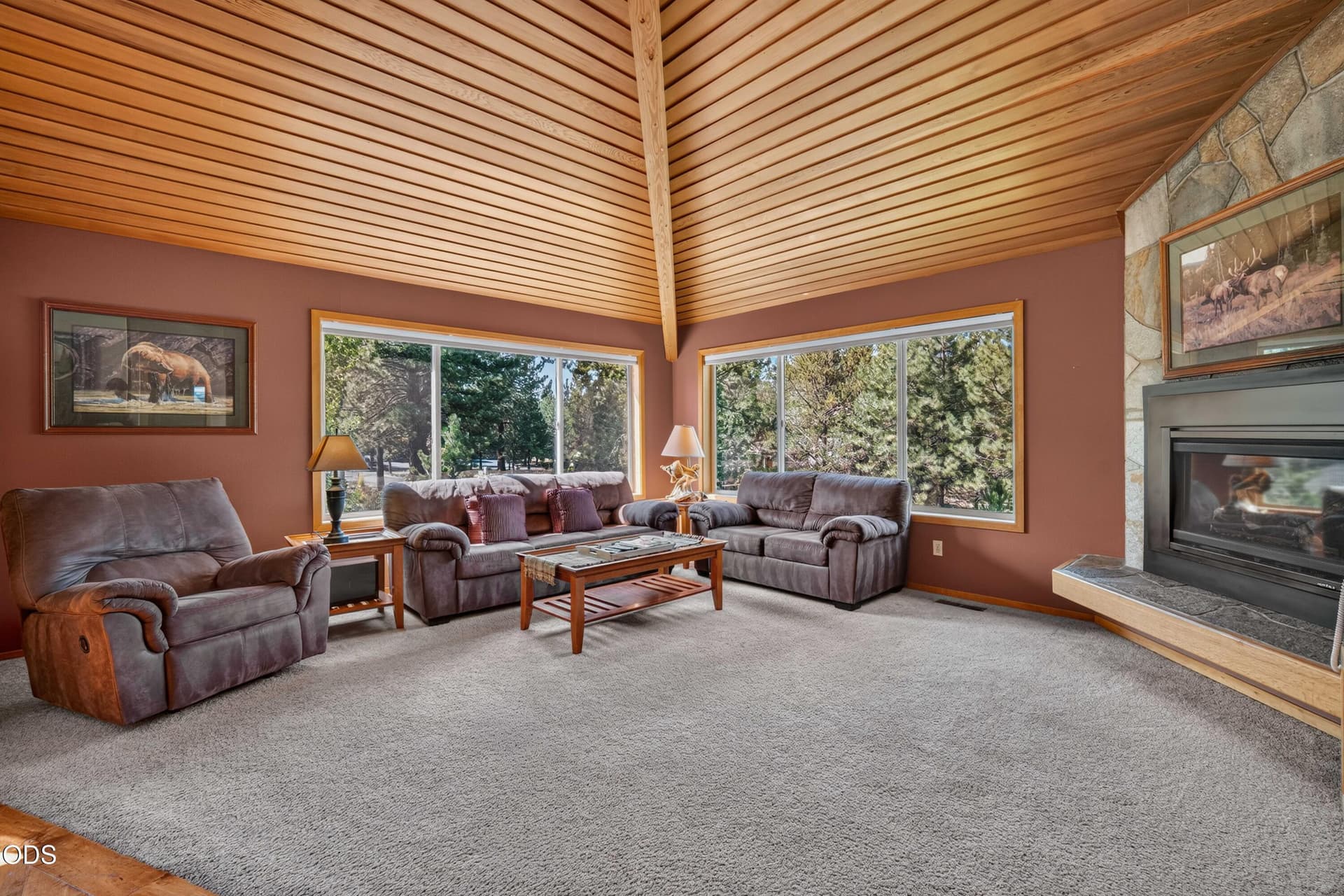 sunriver-living-room-windows. Photo 2 of 40, 17924 Foursome Lane, Sunriver, OR 97707