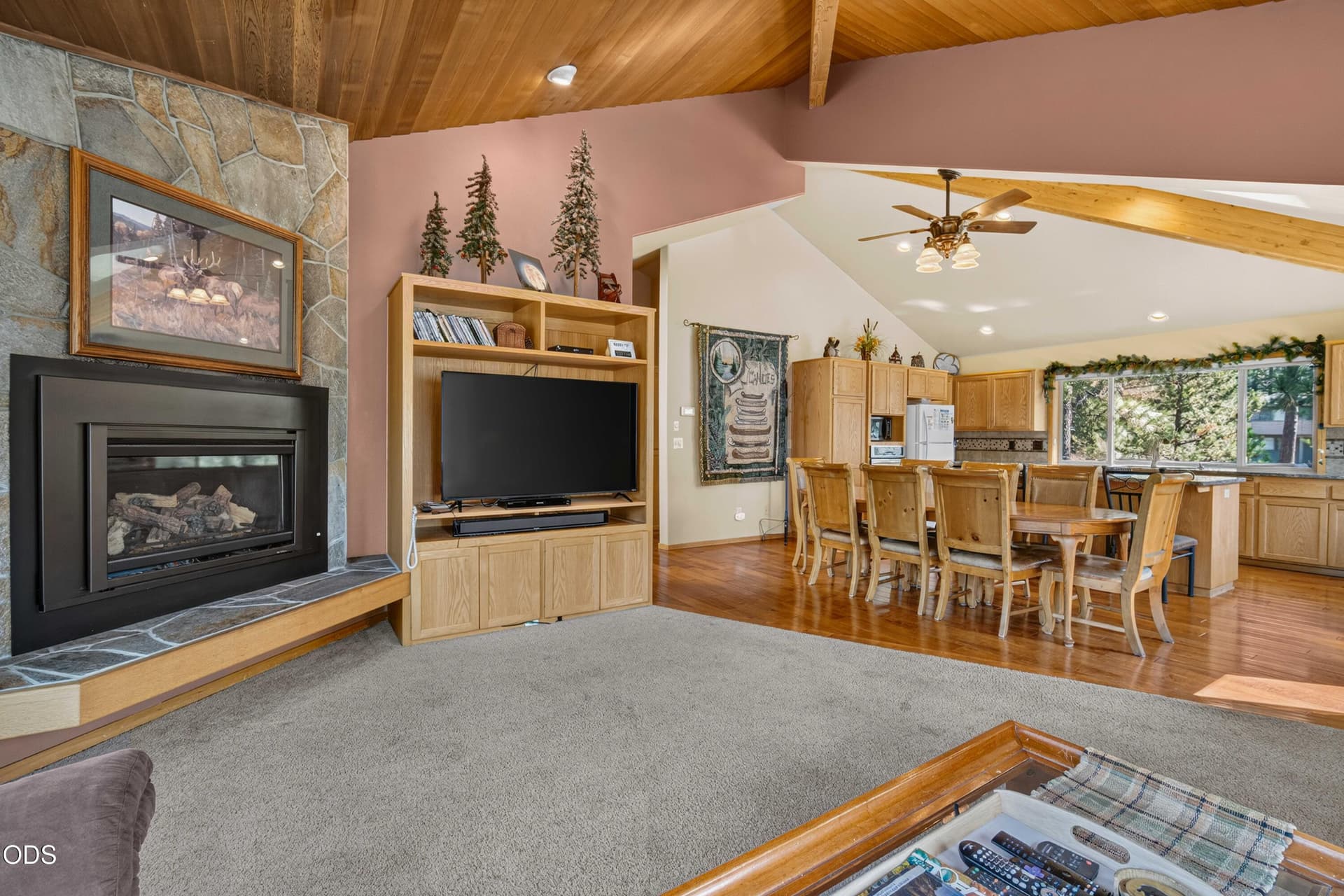 sunriver-great-room-fireplace. Photo 3 of 40, 17924 Foursome Lane, Sunriver, OR 97707
