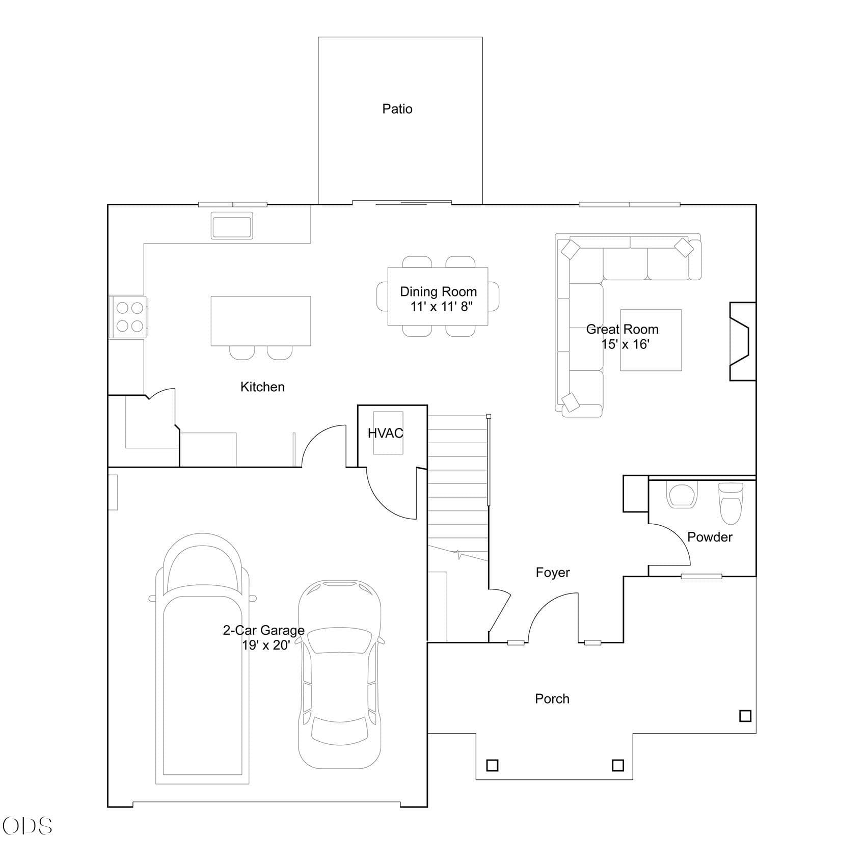 POR_1882_FP_Carmichael_FirstFloor_OW. Photo 2 of 19, 63114 NE Henningsen Pl, Bend, OR 97701