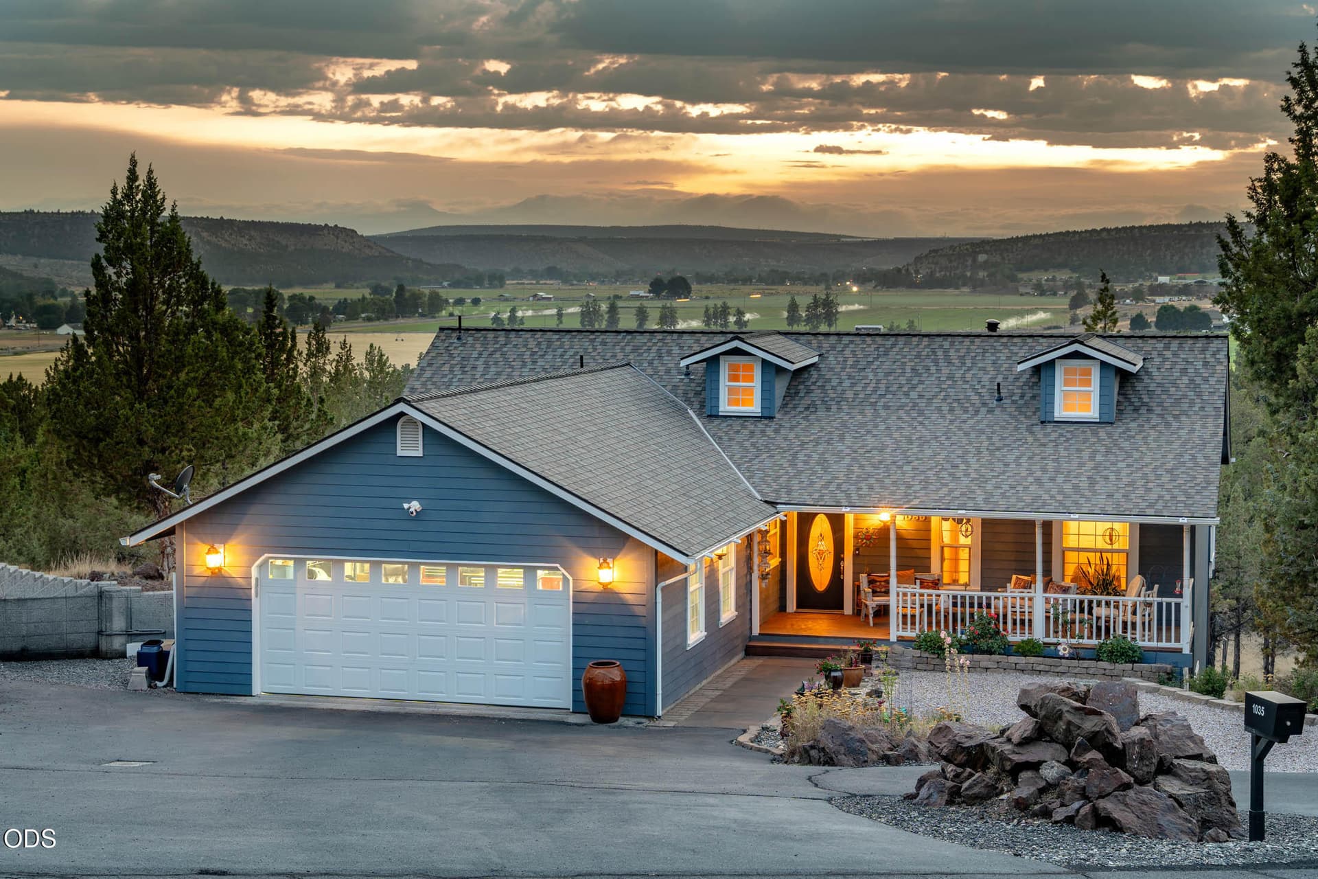 Ross #0160 - Night glow - House & View. Photo 1 of 27, 1035 NE Wyoming Drive, Prineville, OR 97754