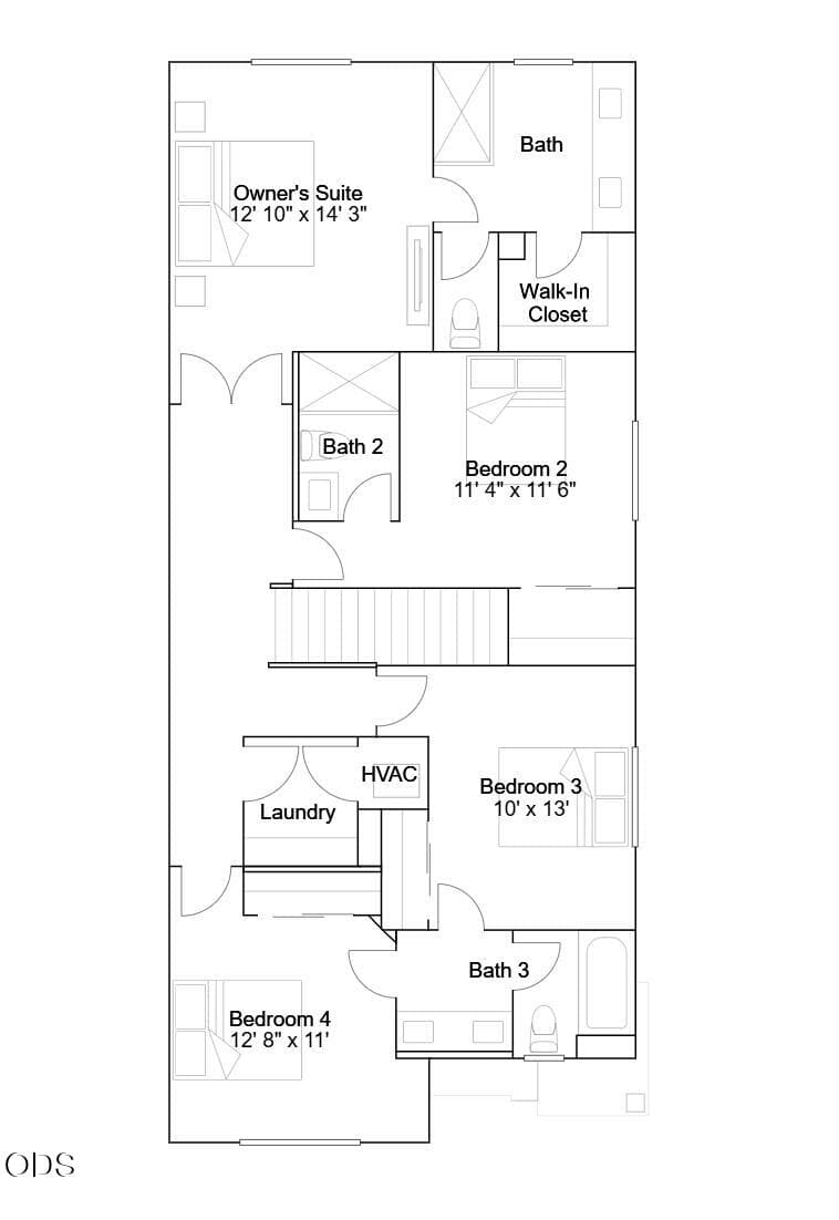 Aubrey floorplan 2nd floor. Photo 3 of 4, 1230 SW Bryanwood Place, Bend, OR 97702