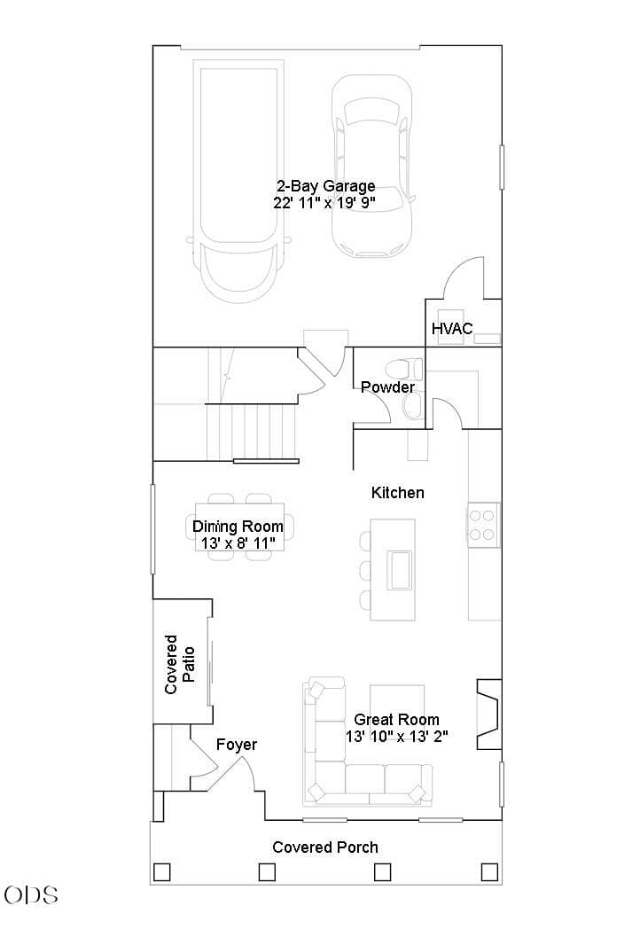 Calloway floorplan 1st floor. Photo 2 of 4, 1299 SW Silver Lake Boulevard, Bend, OR 97702