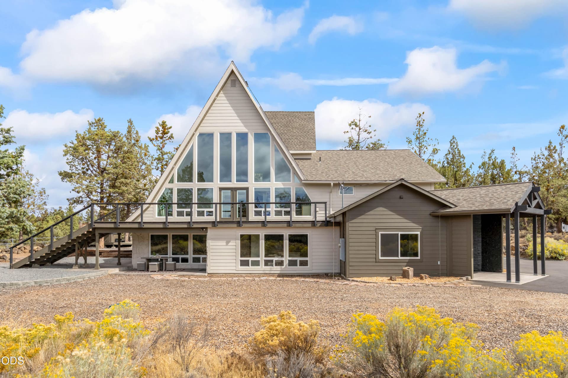 west side of house. Photo 4 of 39, 63710 Scenic Drive, Bend, OR 97703