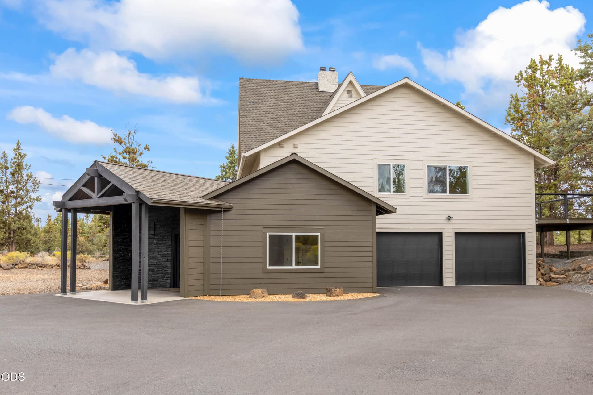 garage south side. Photo 2 of 39, 63710 Scenic Drive, Bend, OR 97703
