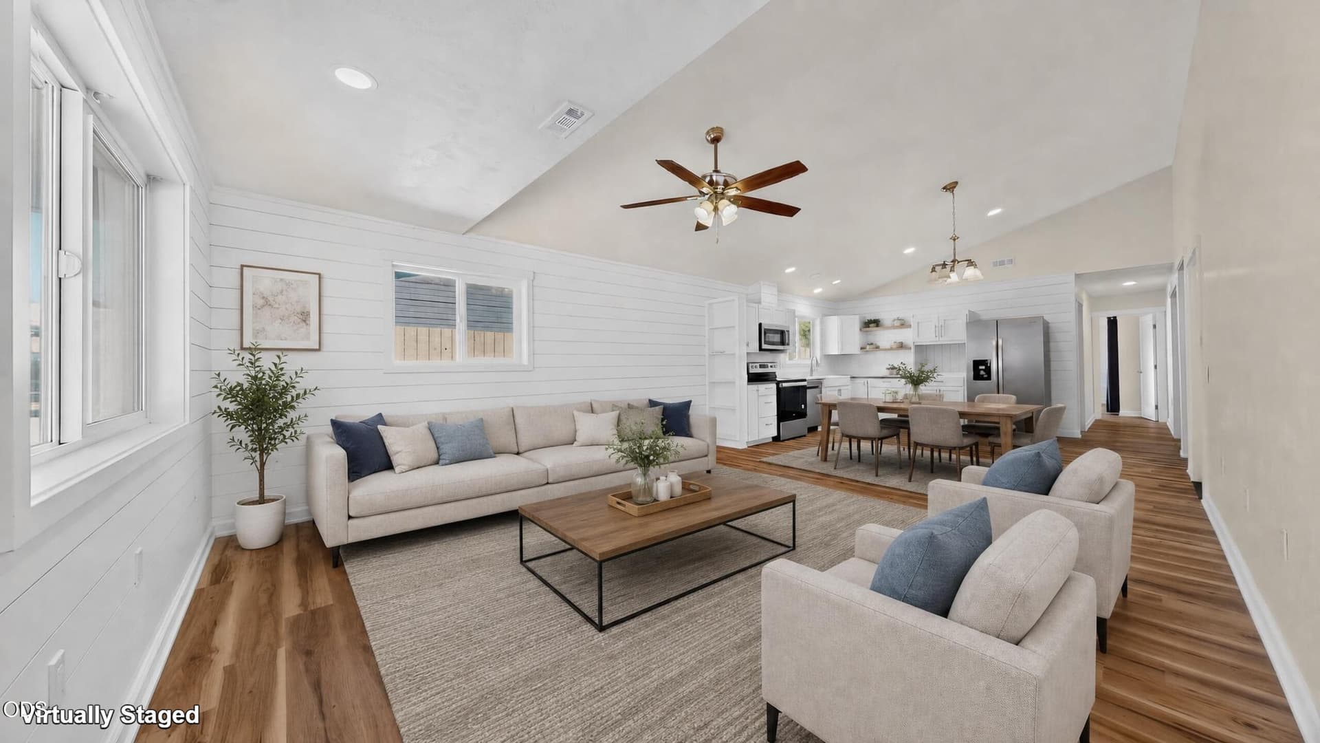 Staged living room. Photo 3 of 33, 63266 Vogt Road, Bend, OR 97701