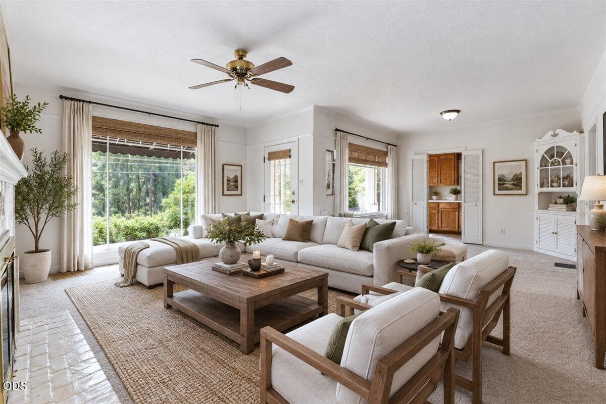 4-Living Room Staged. Photo 3 of 46, 119 Granite Street, Ashland, OR 97520