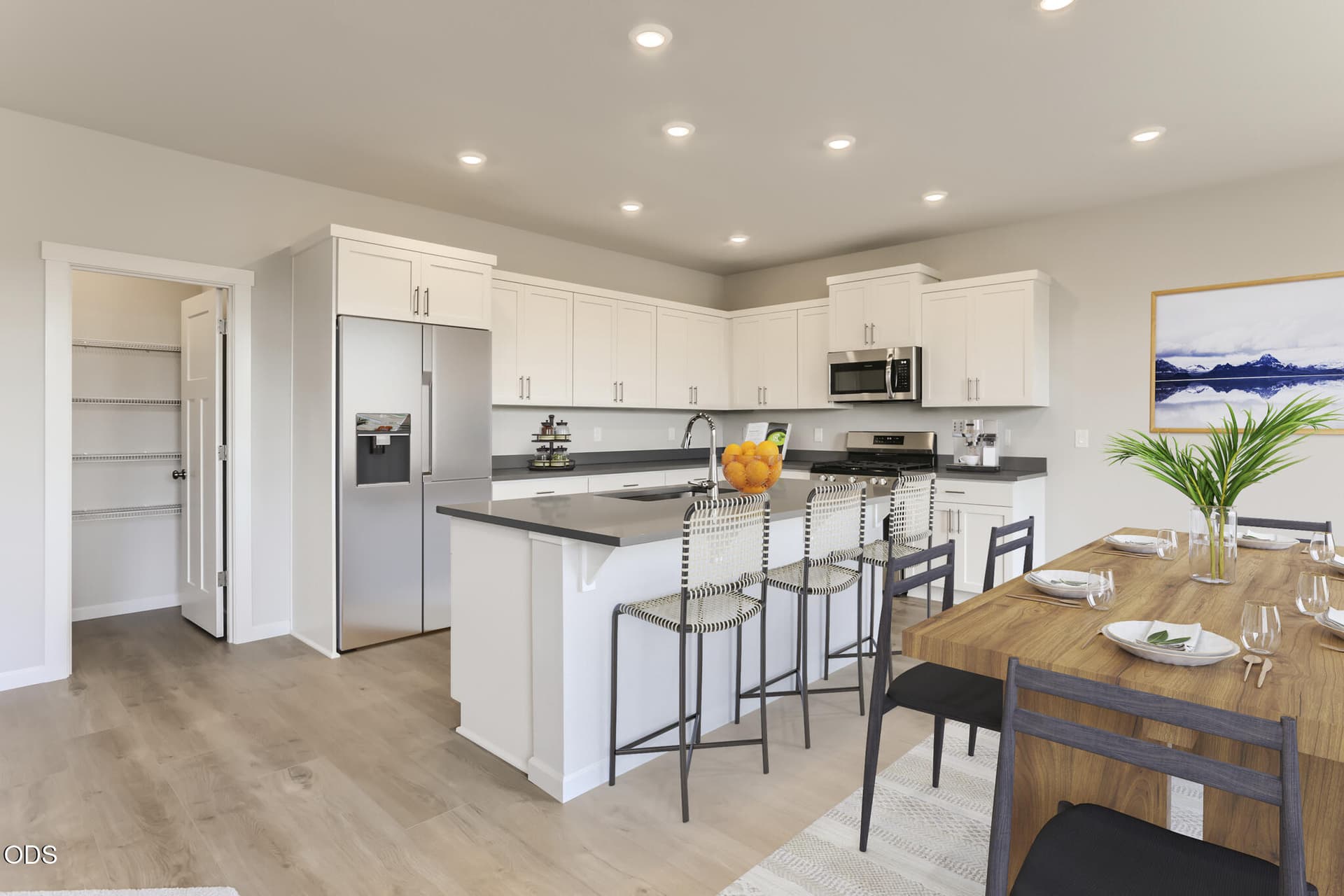 Cypress Staged Kitchen and Pantry. Photo 5 of 18, 20659 Town Dr, Bend, OR 97701