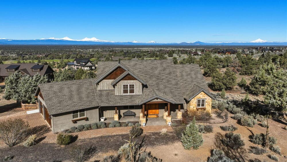 Aerial to West. Photo 1 of 47, 15361 SW Branding Iron Court, Powell Butte, OR 97753