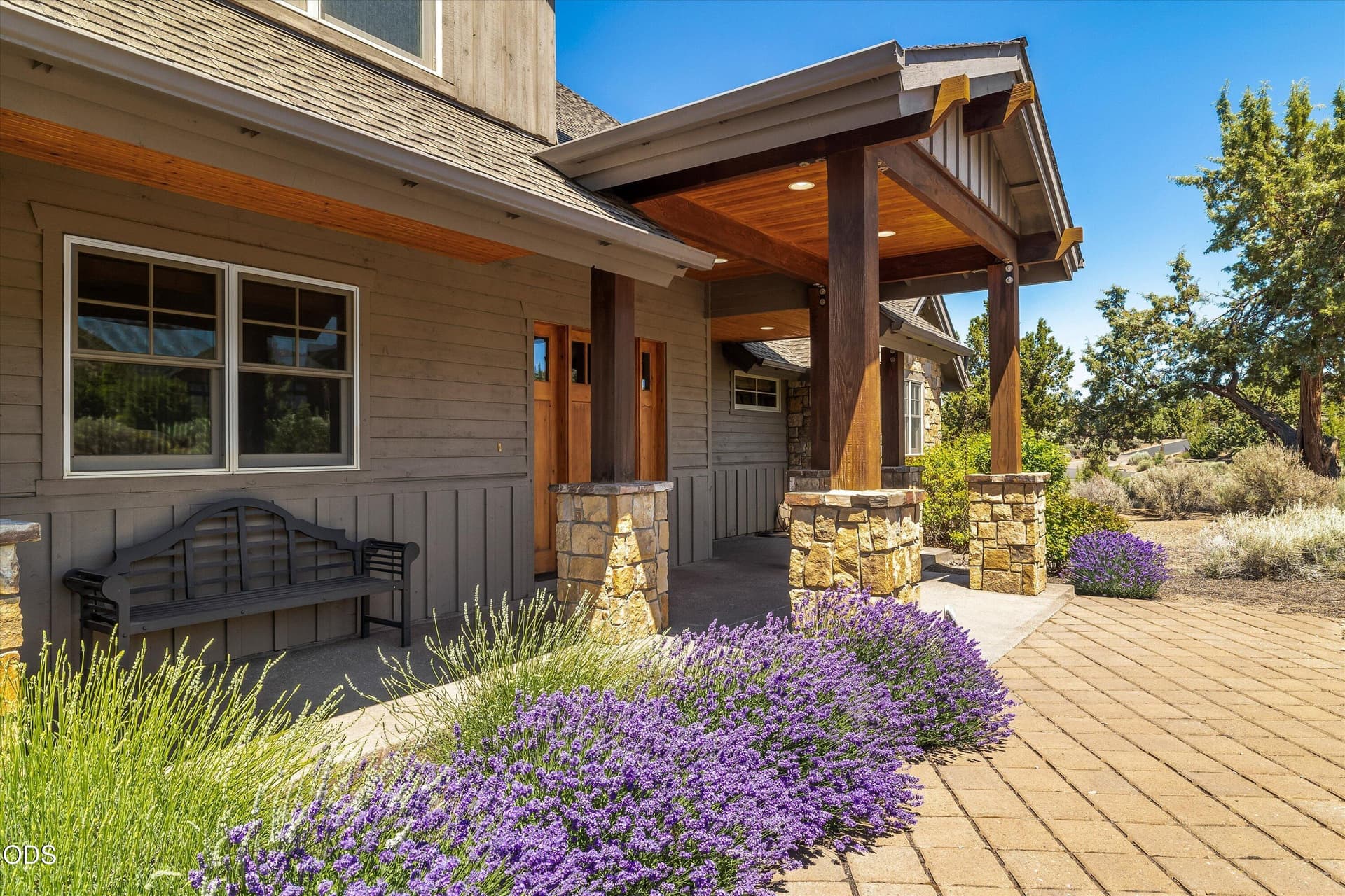 Covered Front Patio. Photo 3 of 47, 15361 SW Branding Iron Court, Powell Butte, OR 97753