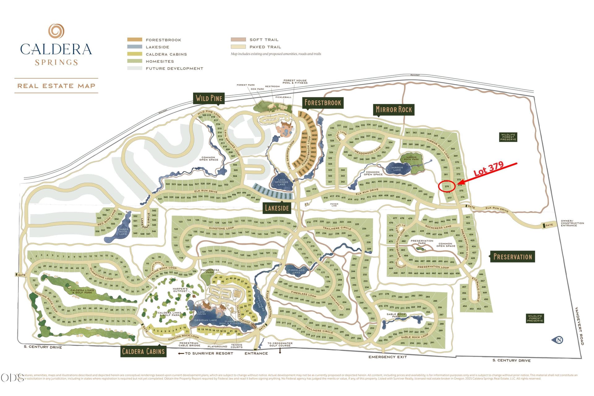 Community Map Location Lot 379. Photo 2 of 12, 56216 Mirror Rock Lp Unit Lot 379, Bend, OR 97707