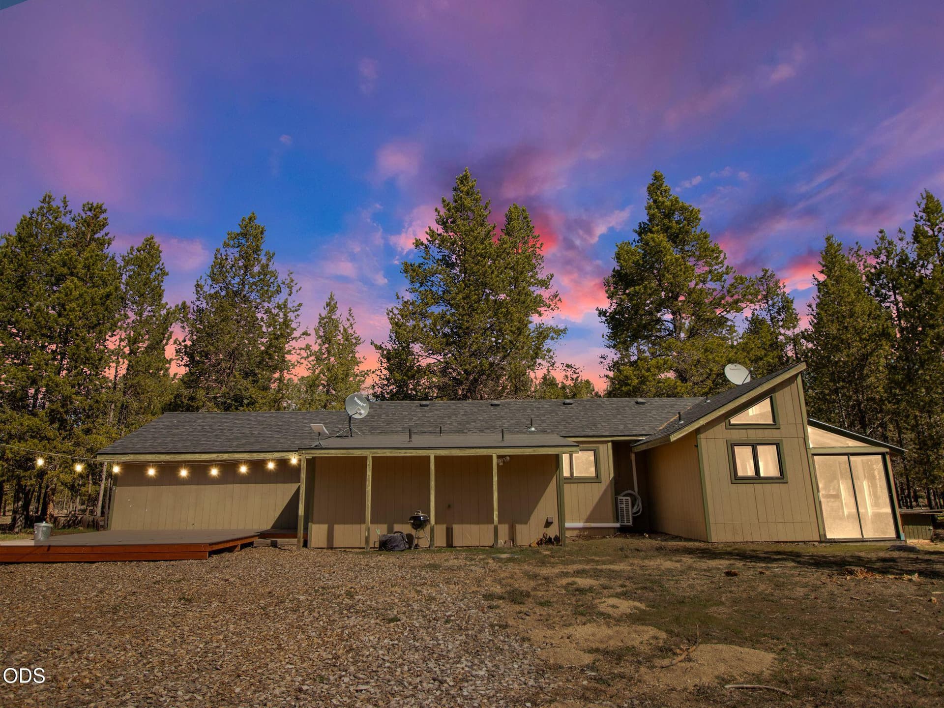 Back of house- dusk. Photo 2 of 36, 6508 Michael Road, La Pine, OR 97739