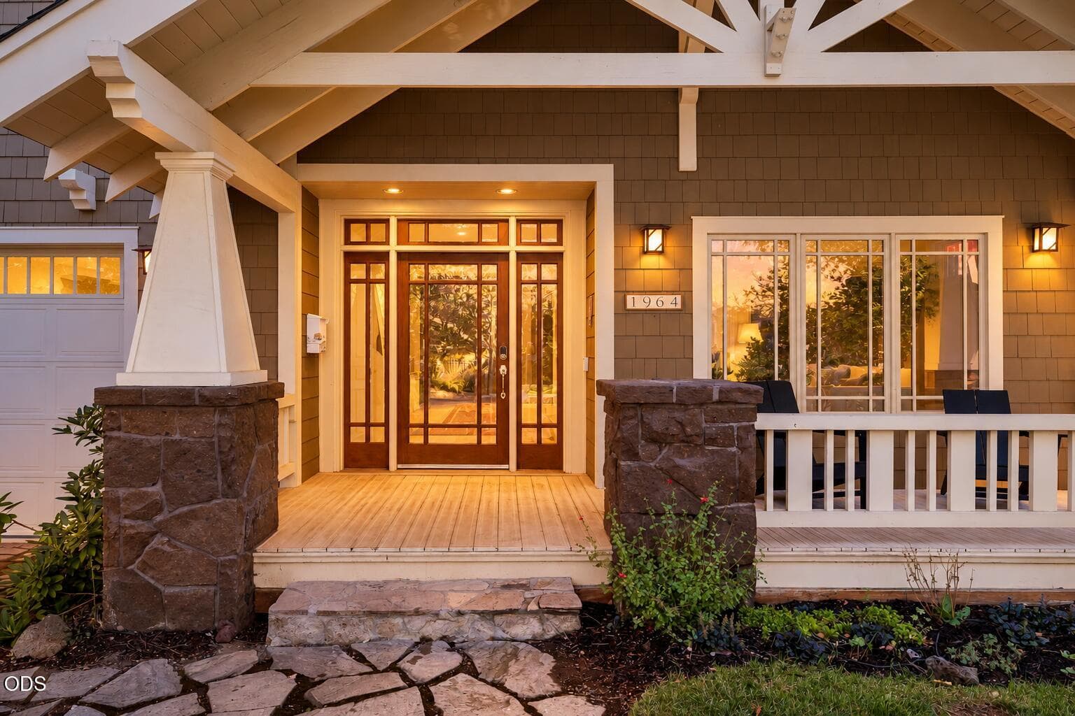 Twilight Covered Front Porch. Photo 2 of 59, 1964 NW 1st Street, Bend, OR 97703