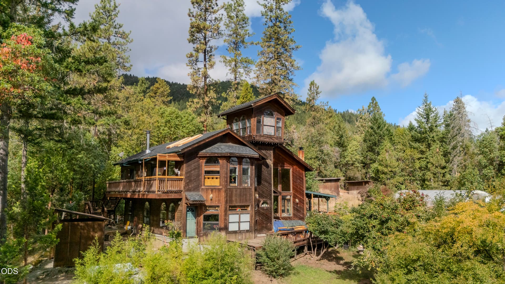 Main house drone. Photo 4 of 38, 732 Glenlyn Drive, Williams, OR 97544
