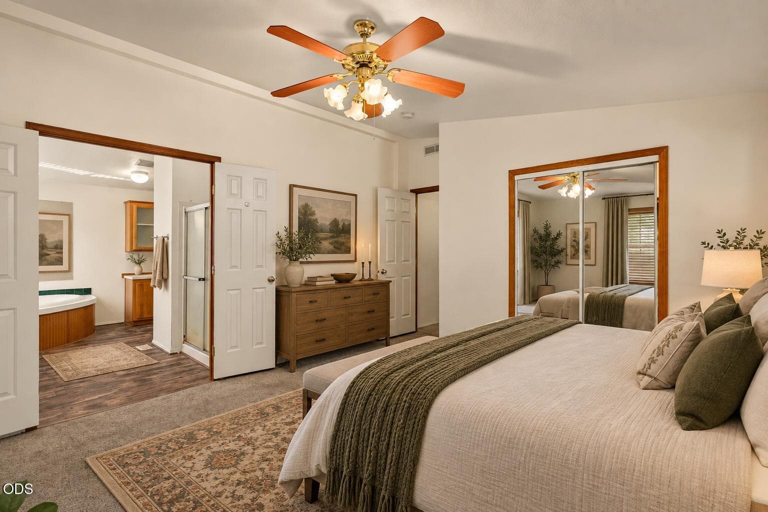 Digitally Staged Bedroom. Photo 5 of 42, 537 Thompson Creek Road Unit 15, Jacksonville, OR 97530