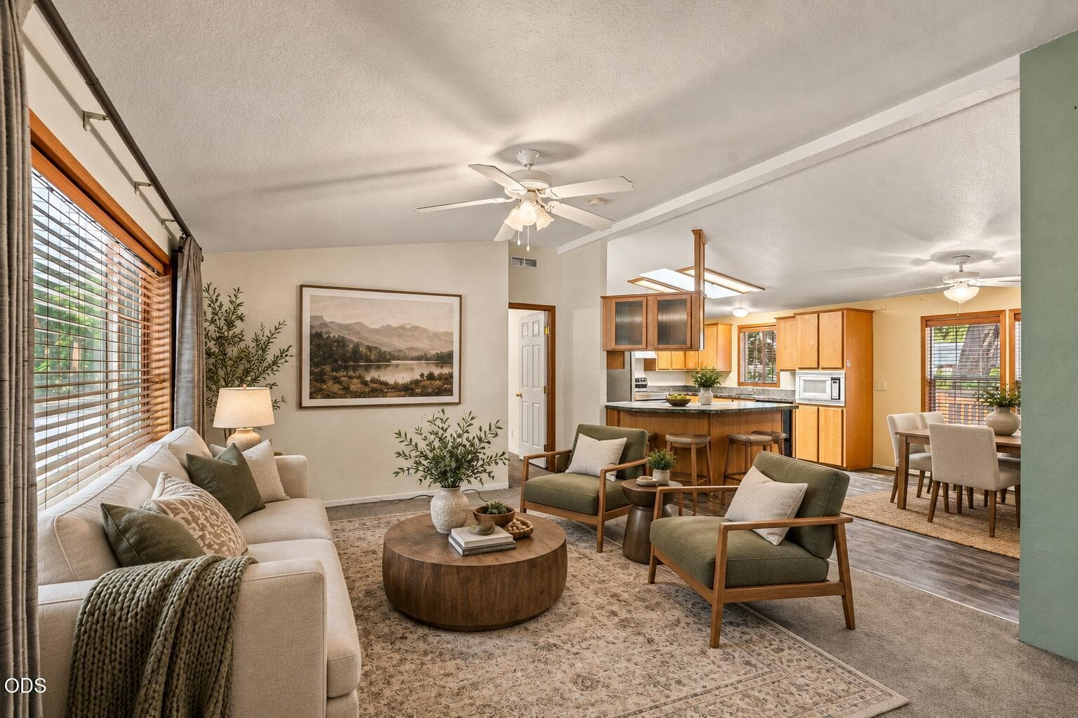 Digitally Staged Livingroom. Photo 4 of 42, 537 Thompson Creek Road Unit 15, Jacksonville, OR 97530