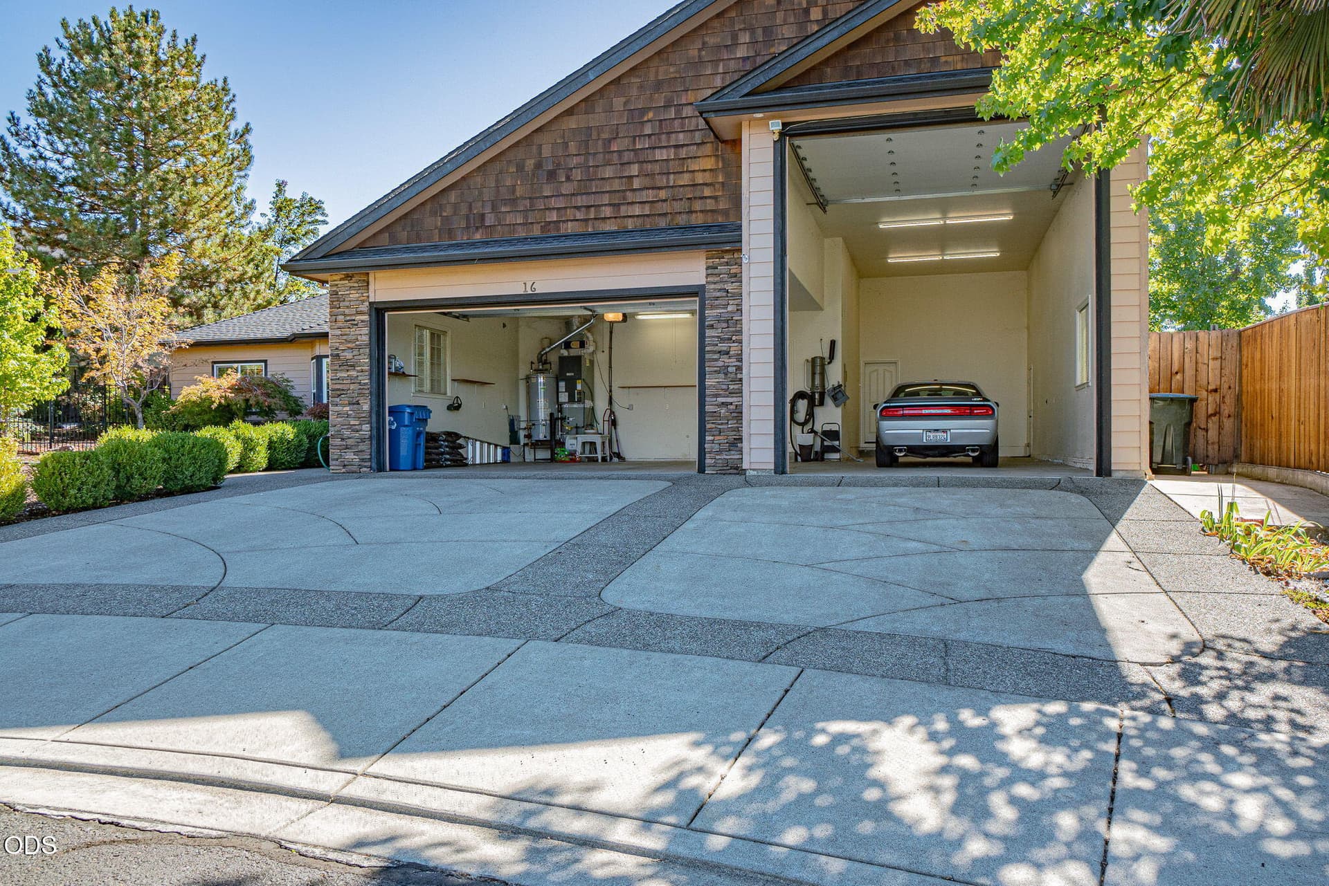 2 Front with Garages Open. Photo 2 of 35, 16 Milagros Court, Eagle Point, OR 97524