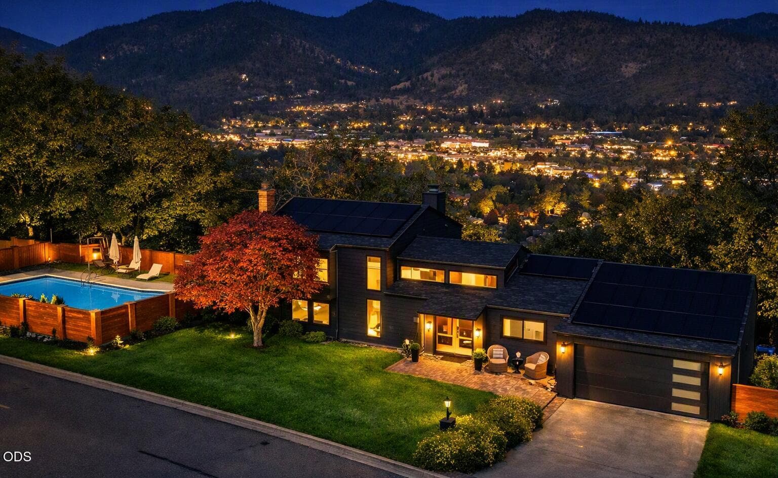 AI Night Time View Generation. Photo 2 of 58, 1021 NW Starlite Place, Grants Pass, OR 97526