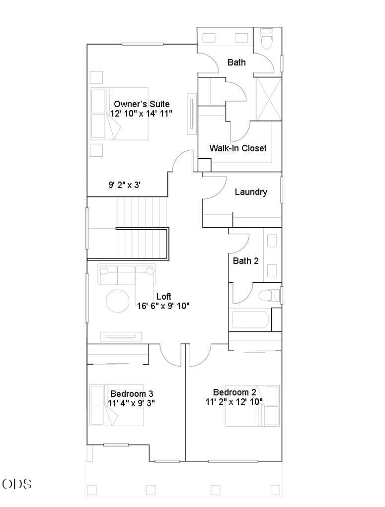 Calloway floorplan 2nd floor. Photo 3 of 23, 1250 SW Bryanwood Pl Place, Bend, OR 97702