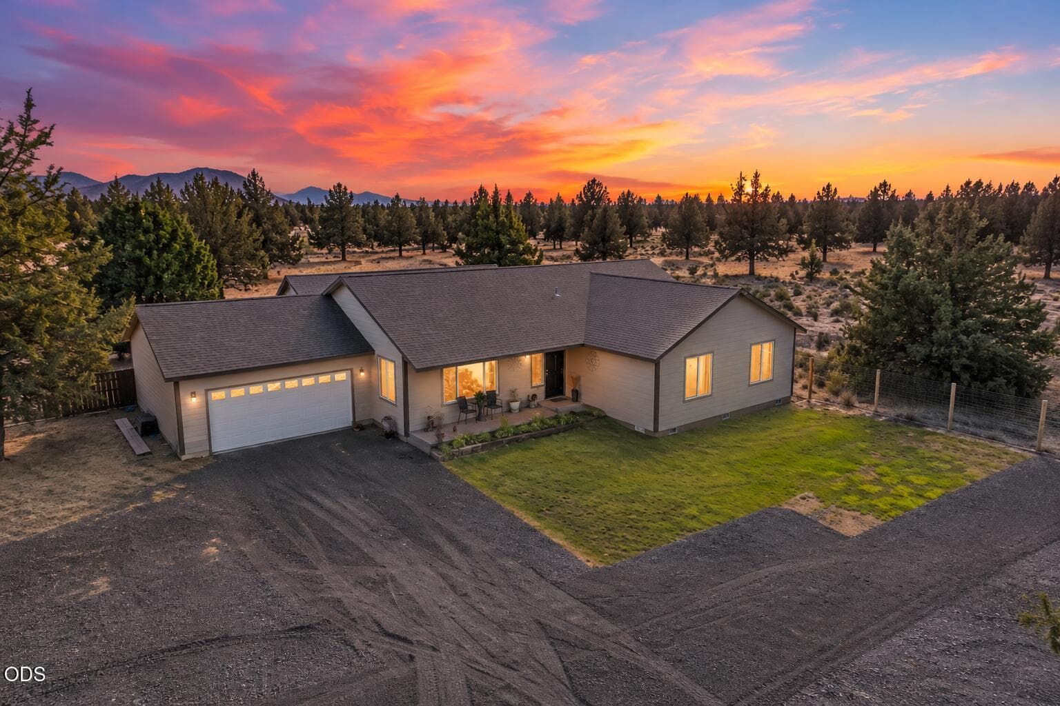 Sunset Glow Over a Rural Ranch Home. Photo 1 of 30, 5655 SW Deer Road, Terrebonne, OR 97760