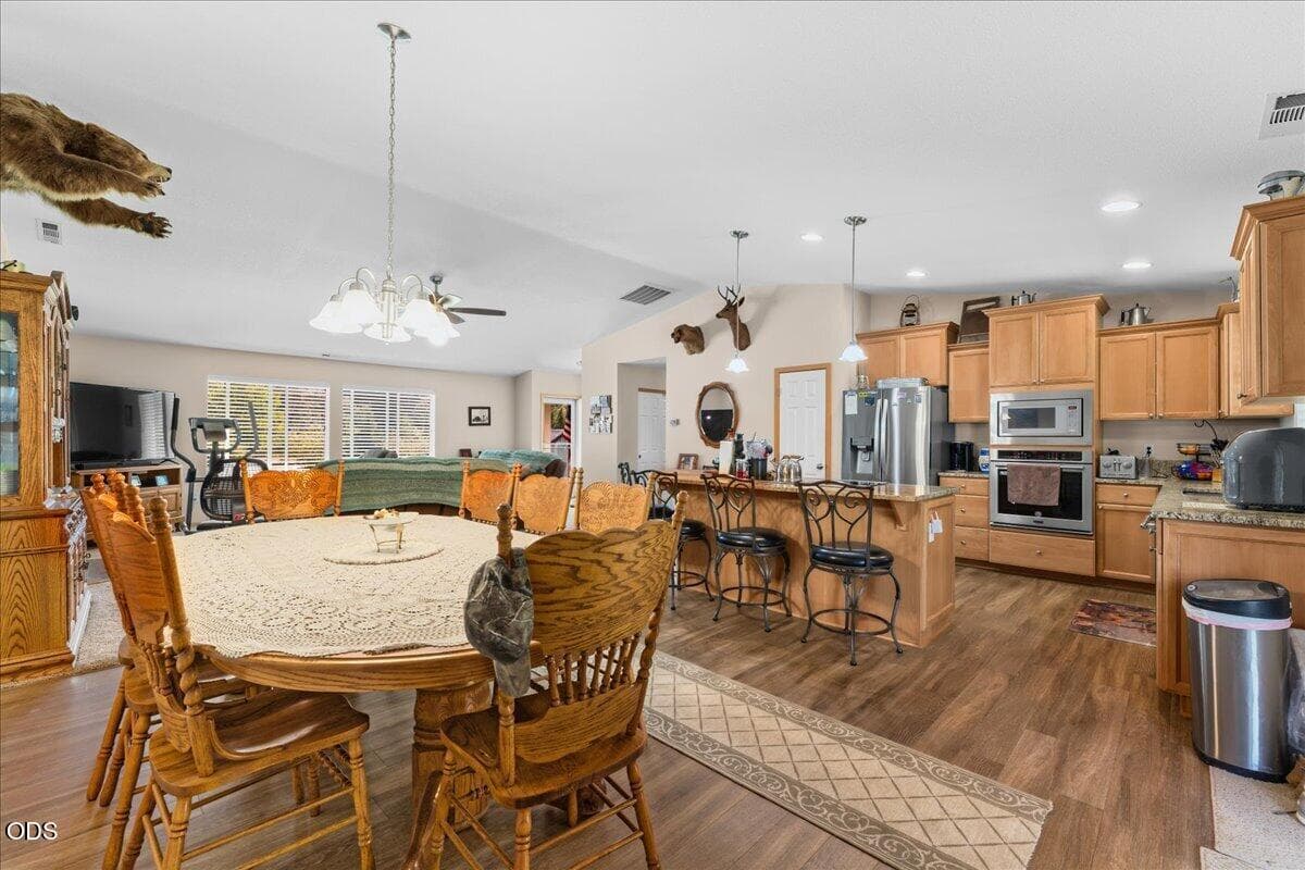 13-Dining + Kitchen. Photo 5 of 42, 5786 Riverbanks Road, Grants Pass, OR 97527