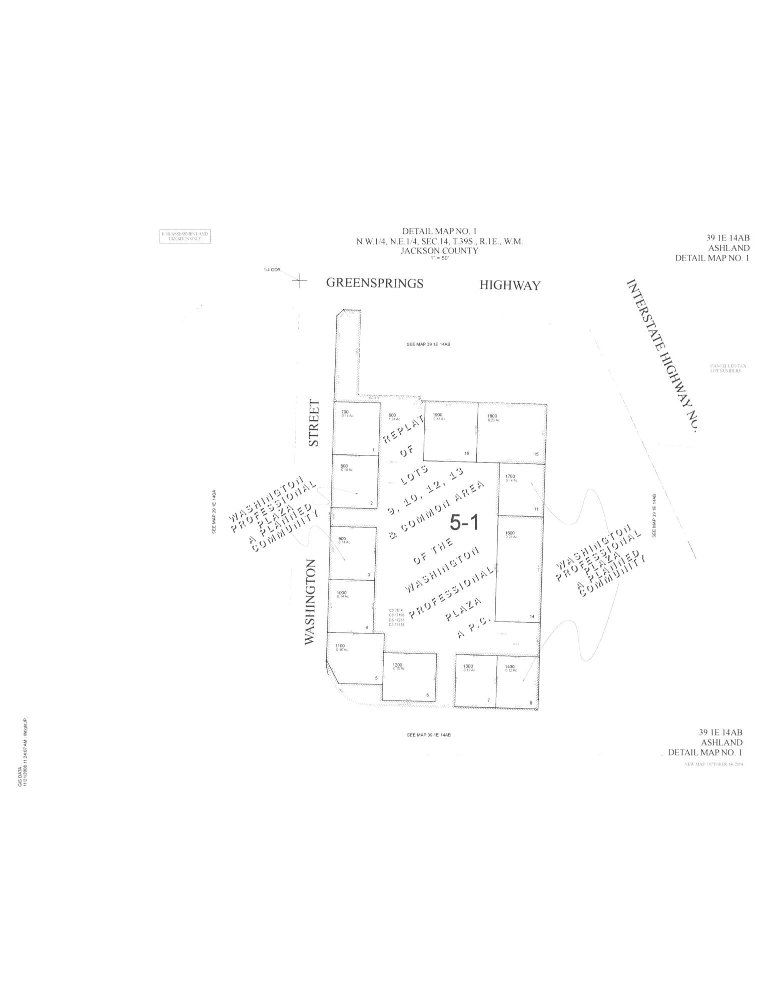 Tax map. Photo 1 of 2, 502 Washington Street, Ashland, OR 97520