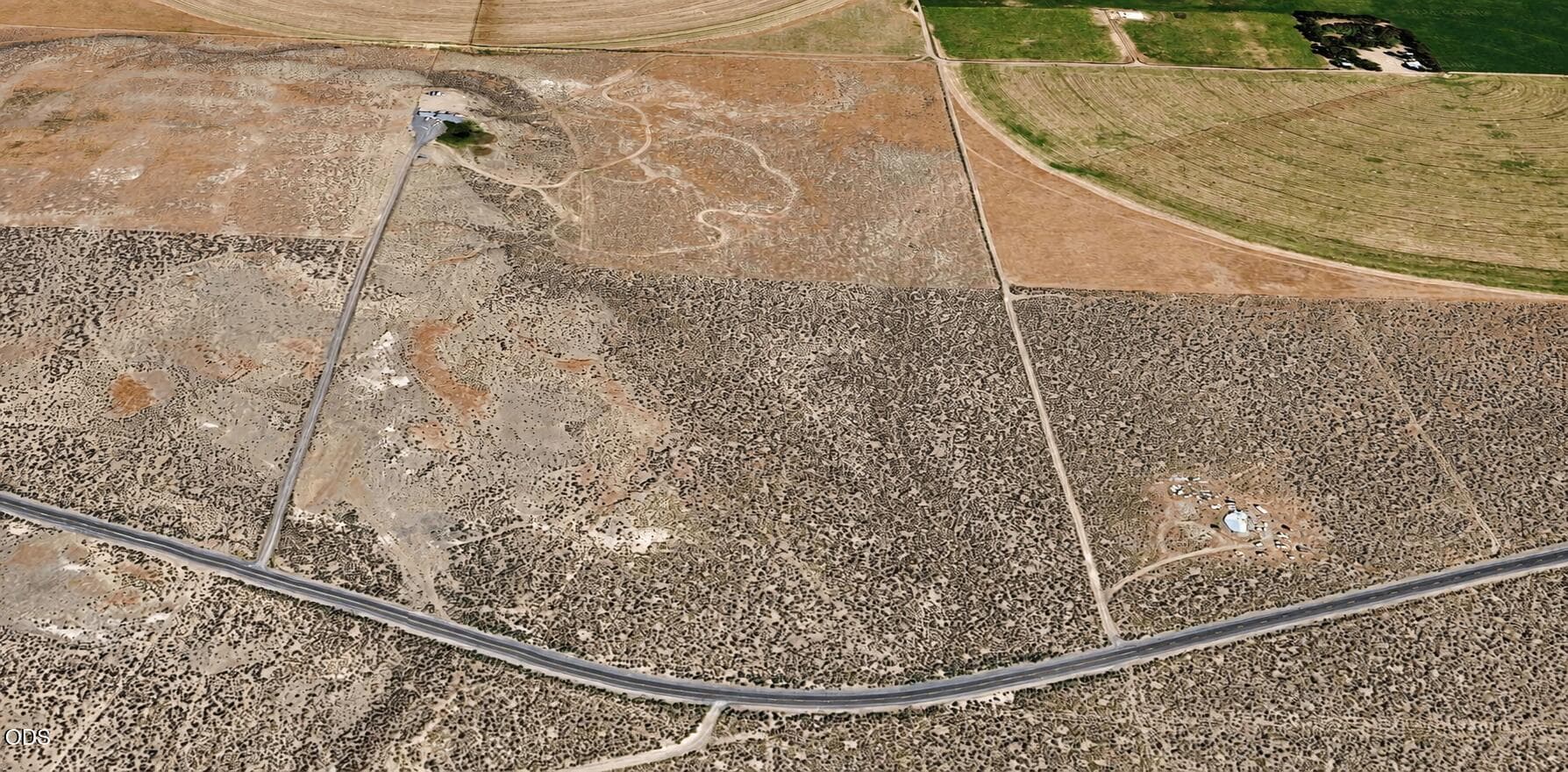 Oblique aerial view of rural fields. Photo 2 of 16, 0 Old Lake Road Unit 11100, Christmas Valley, OR 97641
