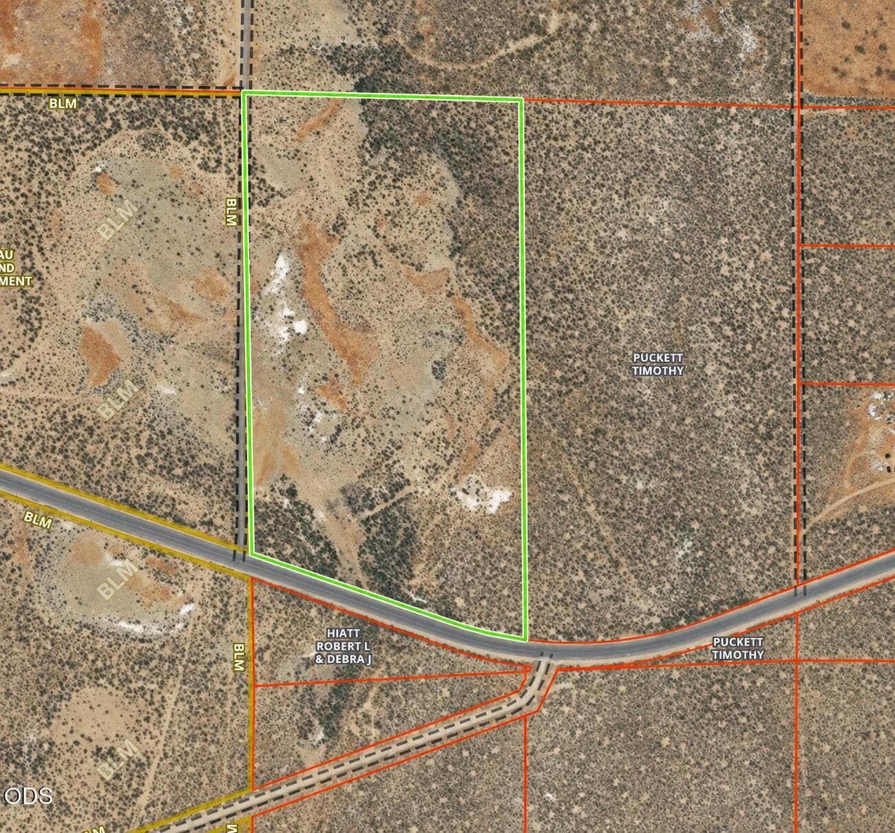 Desert aerial map with selected parcel. Photo 3 of 16, 0 Old Lake Road Unit 11100, Christmas Valley, OR 97641
