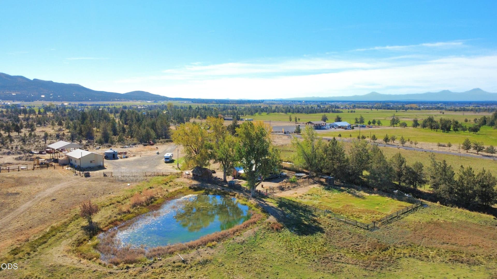 Emu pen and Pond Behind Home 2. Photo 4 of 38, 0200 SW Parrish Unit 0200, Powell Butte, OR 97753