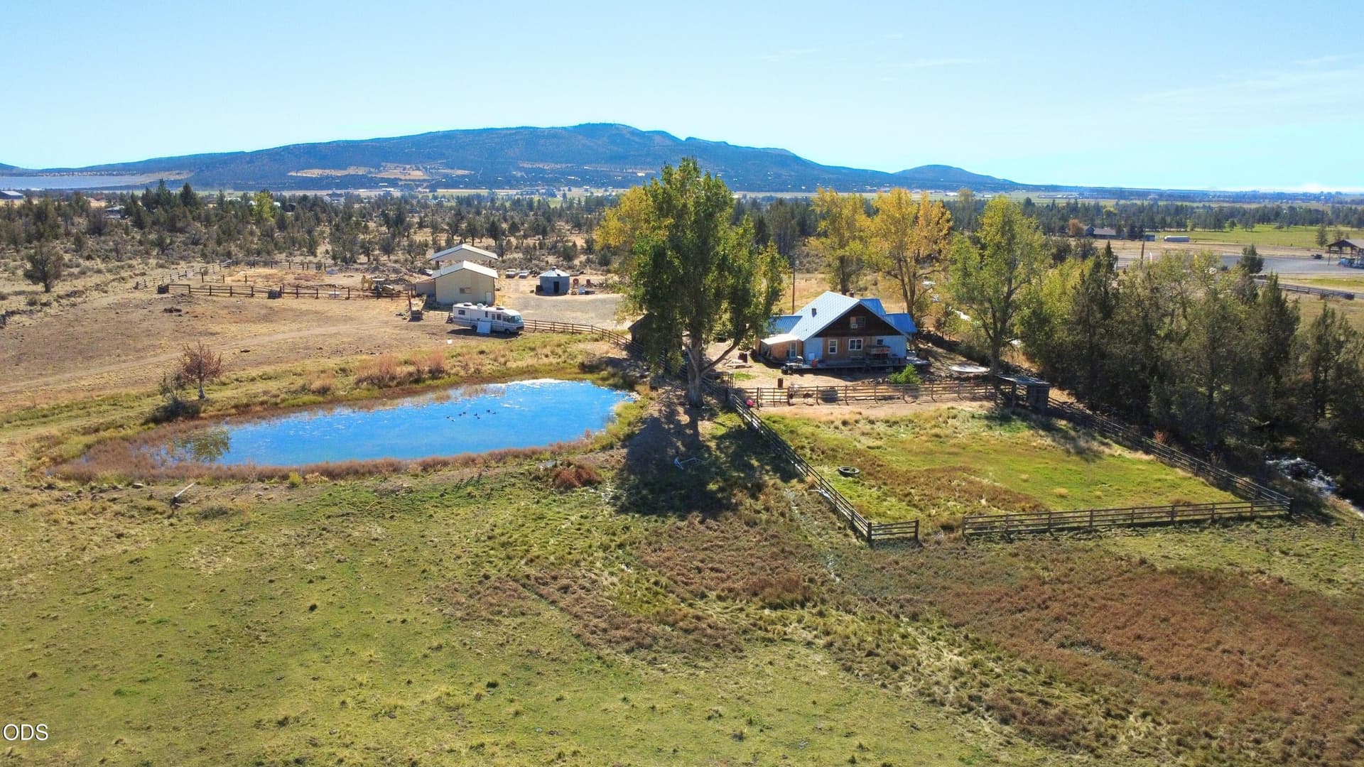 Emu pen and Pond Behind Home. Photo 5 of 38, 0200 SW Parrish Unit 0200, Powell Butte, OR 97753