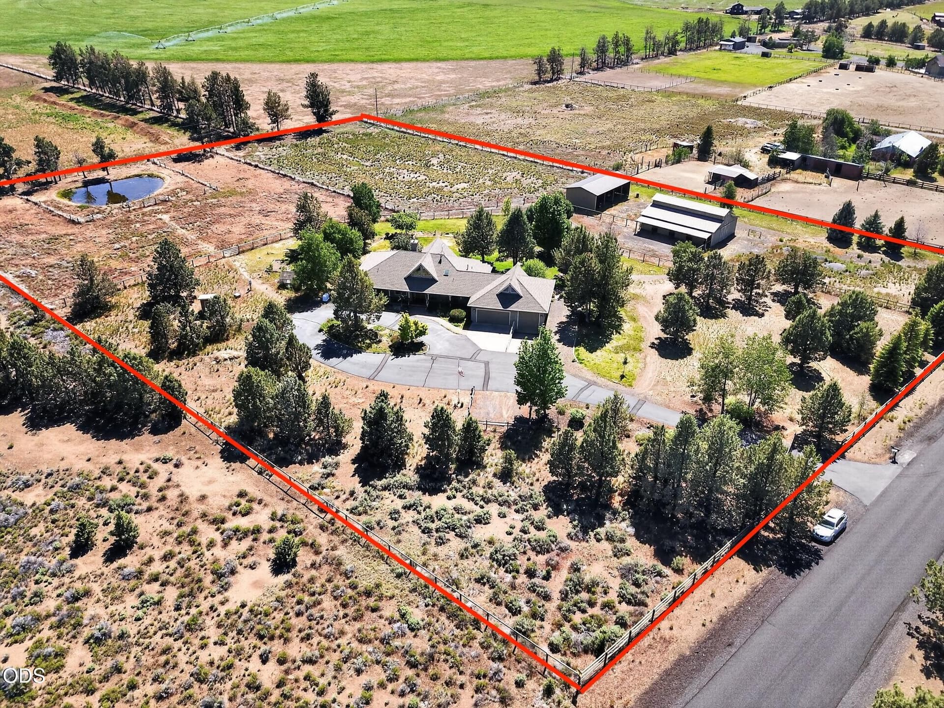 Aerial. Photo 4 of 30, 18203 Fadjur Lane, Sisters, OR 97759