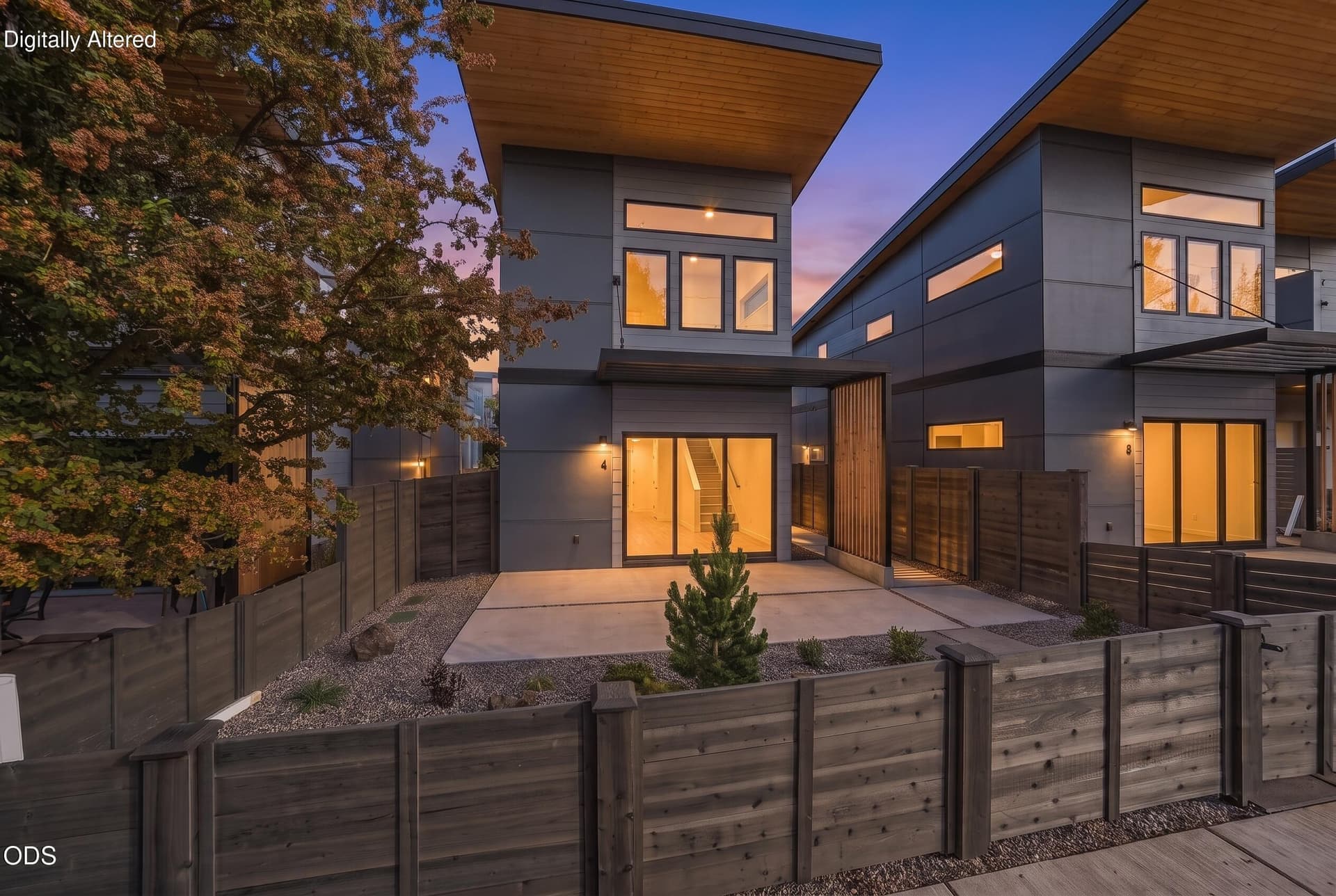 Exterior Twilight. Photo 1 of 59, 24 SW Roosevelt Avenue Unit 3, Bend, OR 97702