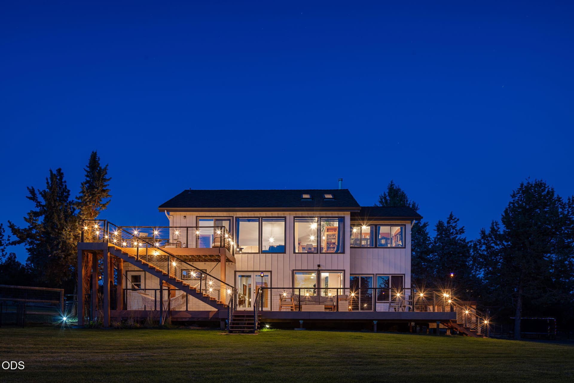 Twilight Back of House. Photo 2 of 64, 68830 Chestnut Drive, Sisters, OR 97759
