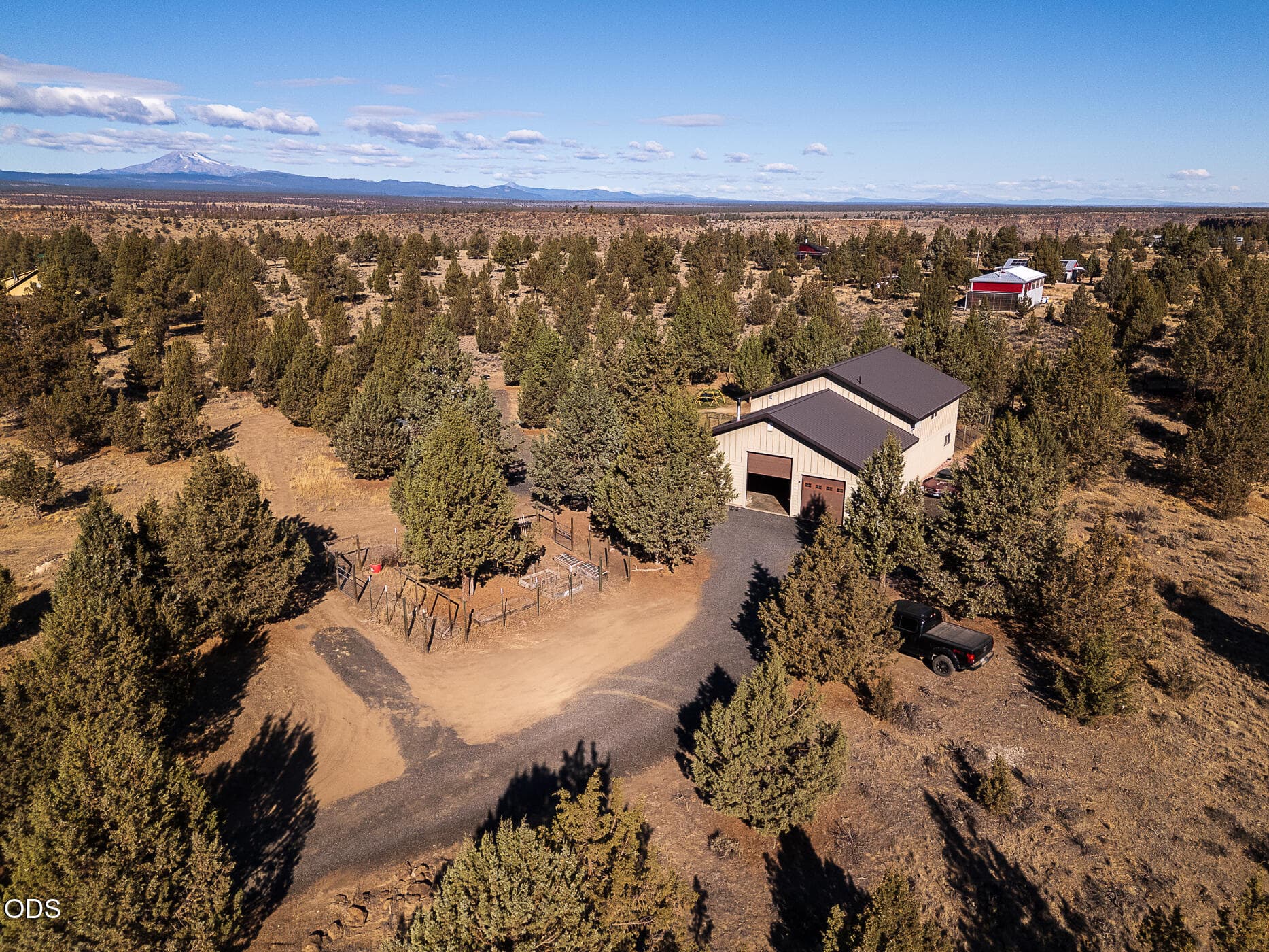 2 drone with mountain. Photo 2 of 54, 10001 SW Geneva View Road, Terrebonne, OR 97760