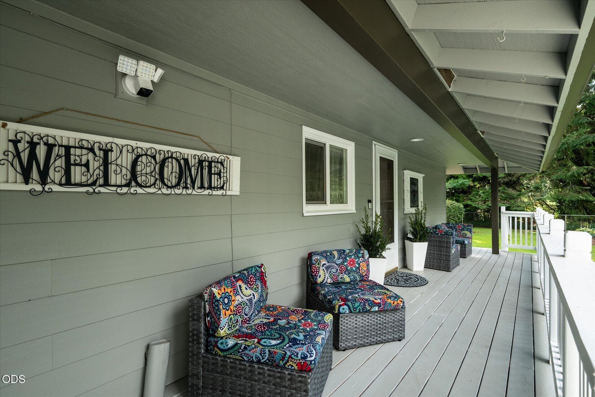Covered Front Porch. Photo 4 of 32, 41947 McKenzie Highway, Springfield, OR 97478