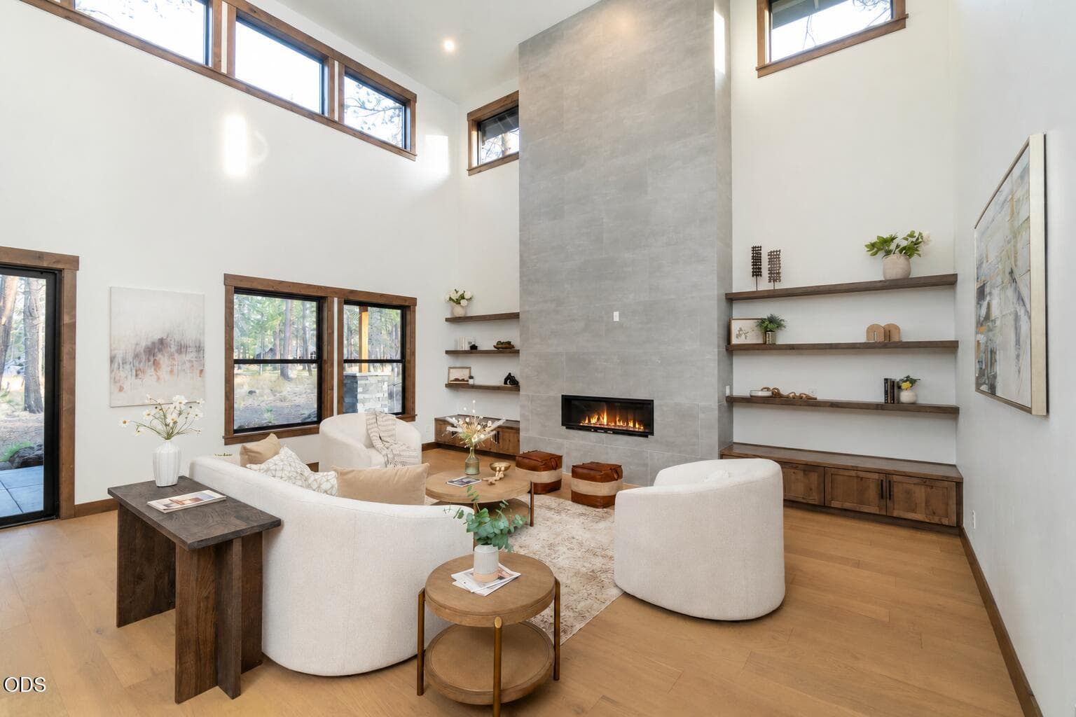 modern gas fireplace. Photo 2 of 28, 17780 Preservation Loop Unit 486, Bend, OR 97707
